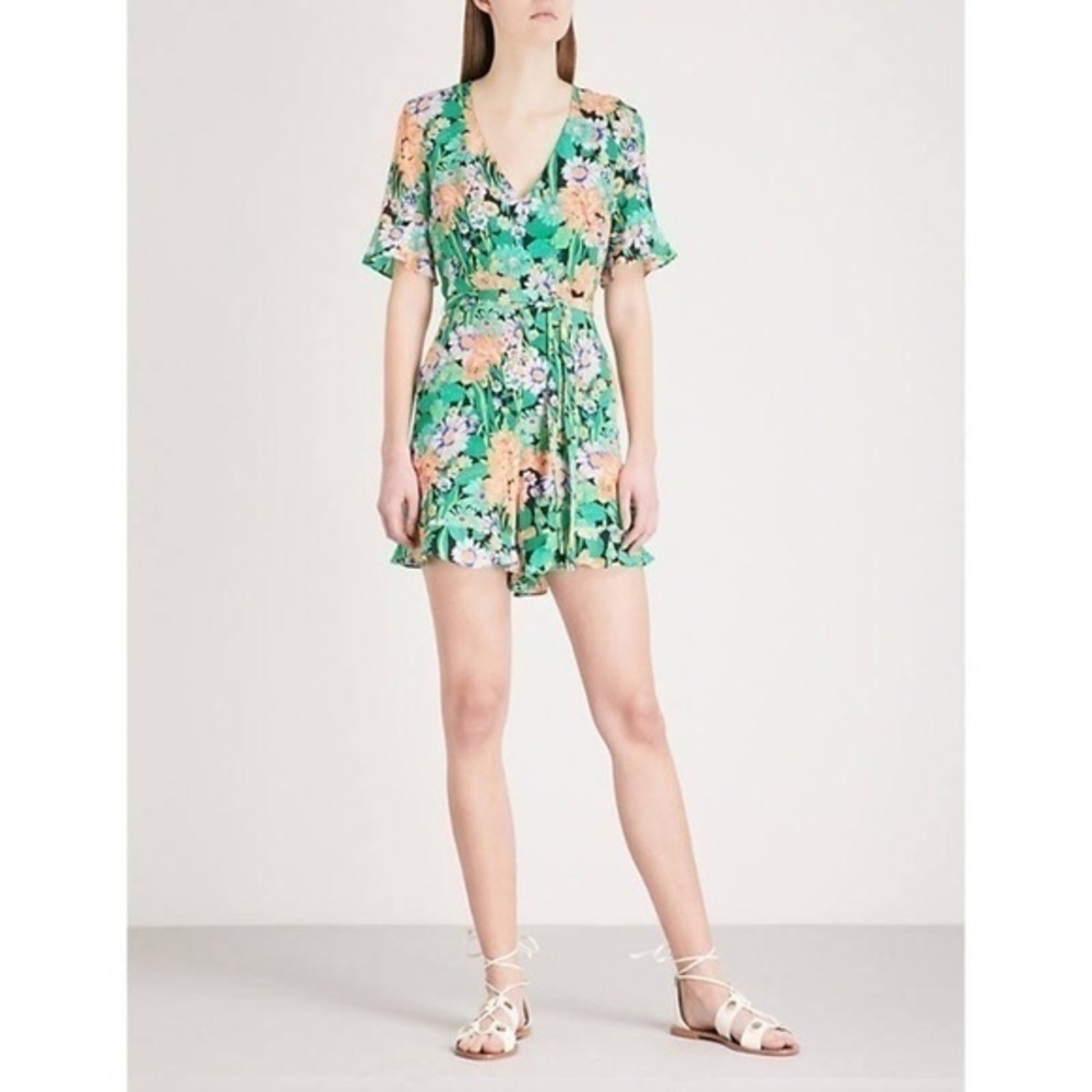 Sandro Green Floral Jumpsuit size 40